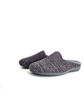 Zapatillas hombre invierno abiertas atrás con plantilla granate extraíble