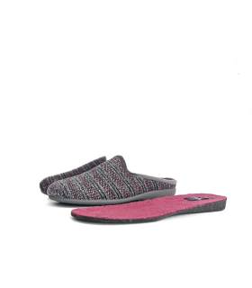 Zapatillas Gema García hombre grises granate con plantilla extraíble