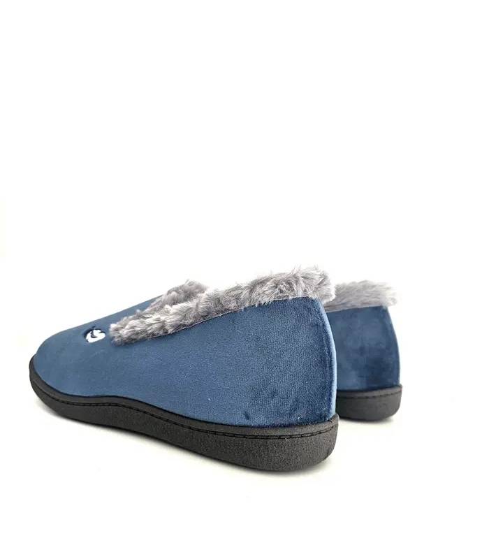 Zapatillas de invierno Plumaflex mujer azul vista trasera