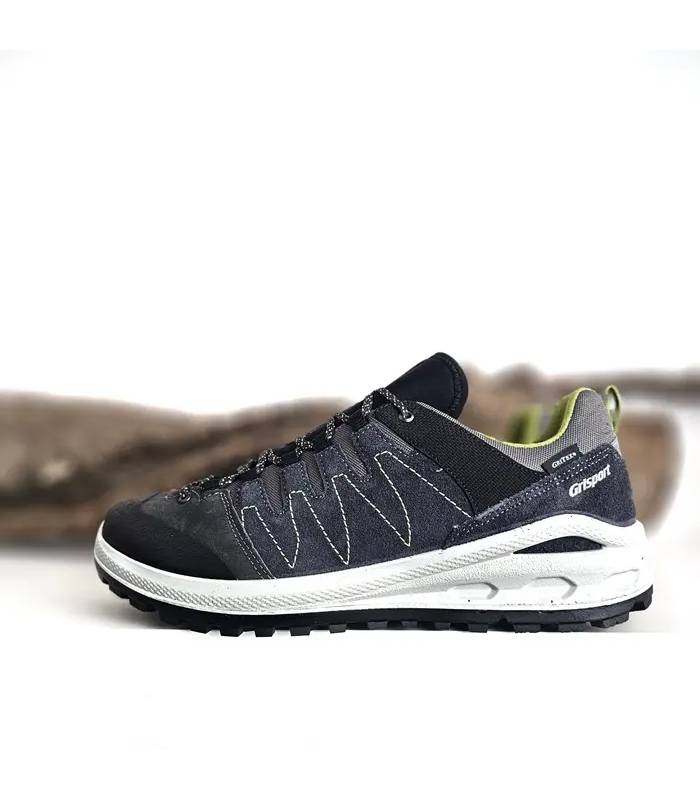 Zapatillas senderismo Grisport gris antracita vista lateral