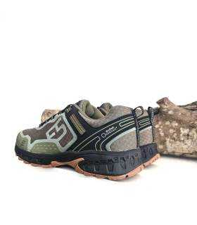 Zapatillas senderismo hombre Elementerre verde vista trasera