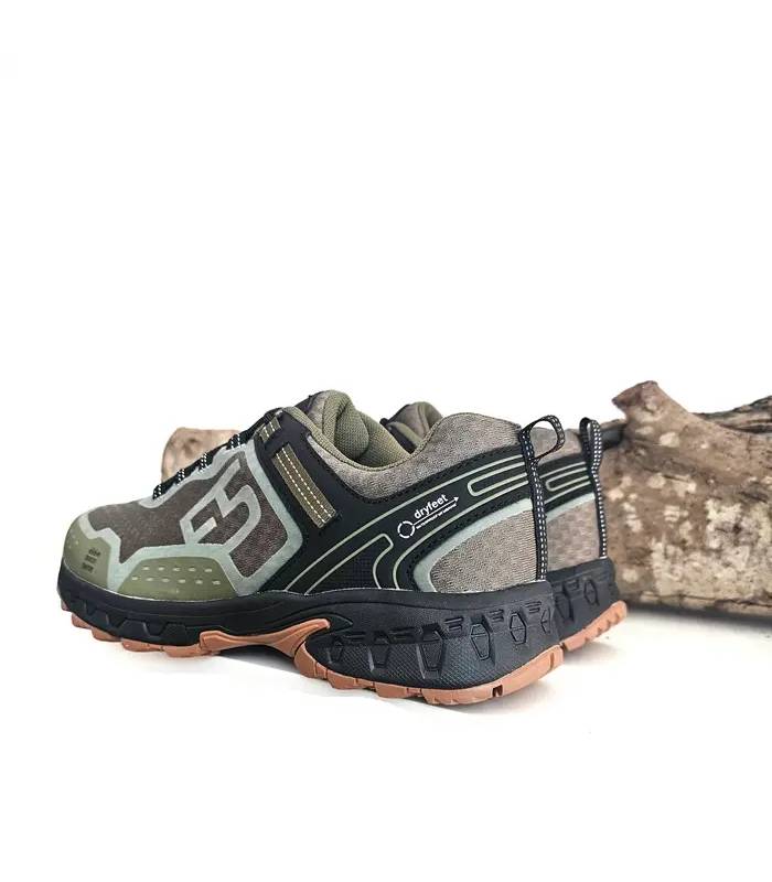 Zapatillas senderismo hombre Elementerre verde vista trasera