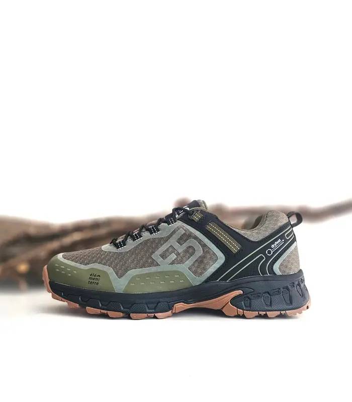 Zapatilla Elementerre Hedley verde caqui vista lateral