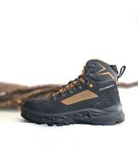 Botas Chiruca Besalú 08 hombre Gore-Tex gris y naranja vista lateral