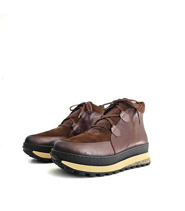 Botines Comfort Class Daria mujer piel marrón chocolate con plataforma