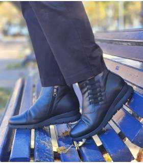 Botines mujer cómodos Valerias negros de piel puestosd