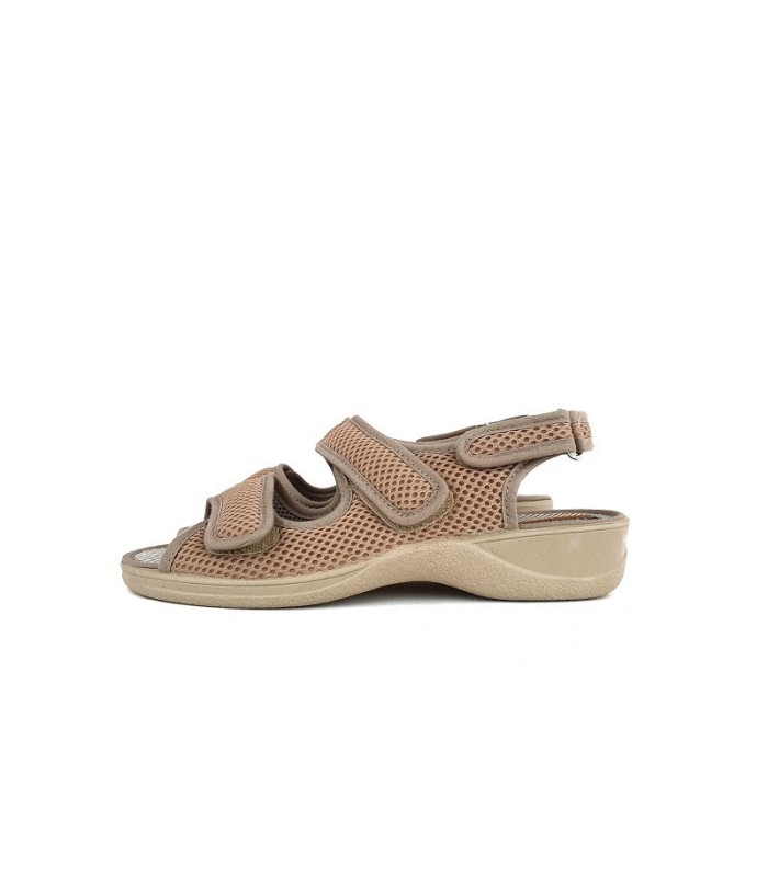 vista lateral sandalias Doctor Cutillas transpirable beige