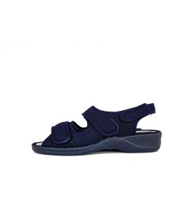 vista lateral sandalias Doctor Cutillas transpirable azul