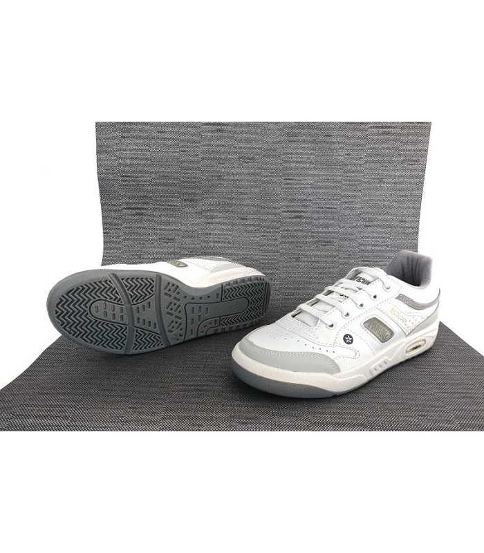 Detalle de suela flexible DualComfort en zapatilla Paredes Ecology color blanco
