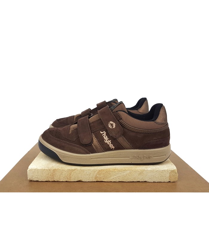 Vista lateral deportivos Jhayber Olimpia piel marron