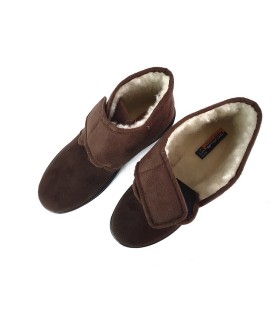 Foto del interior:
Forro pura lana zapatilla botín hombre de zapatilla marron