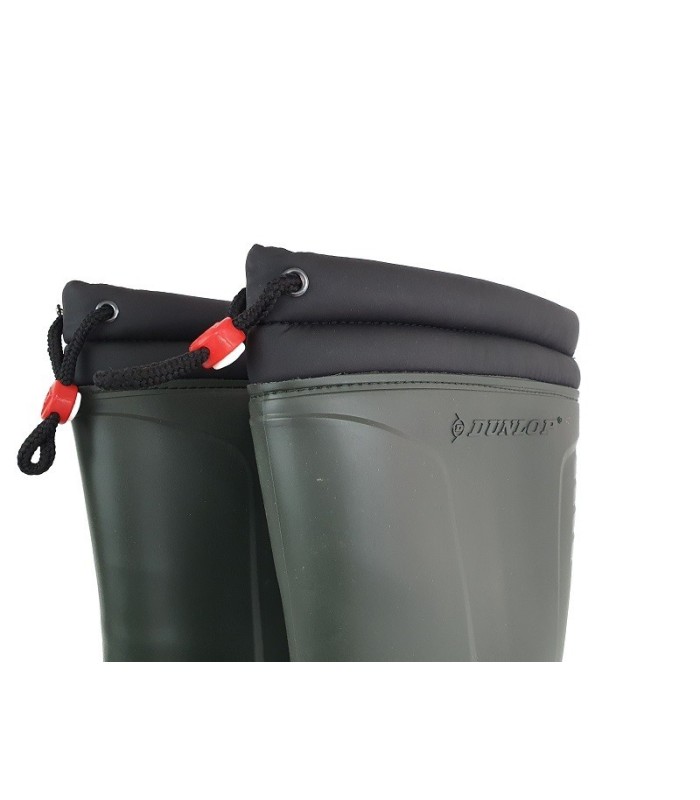 Detalle del material PVC impermeable de la botas Dunlop