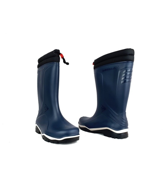 Botas de agua, Katiuska de caña alta modelo Blizzard de color azul fabricado por Dunlop