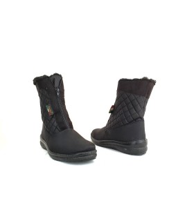 Botas negras con membrana waterproof que te protege frente a al luvia y forro de borreguito para mujer fabricad por Samitex