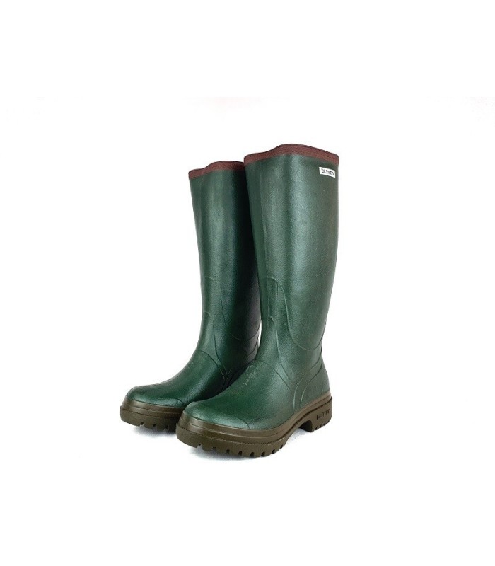 Bota de agua para hombre de color verde de caucho y forro de neopreno fabricada por Blimey en España
