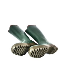 Bota de agua para hombre de color verde de caucho , vista de la suela
