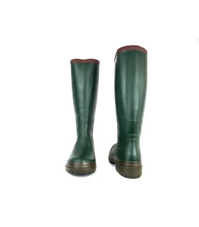 Bota de agua para hombre de color verde de caucho y forro de neopreno fabricada por Blimey en España