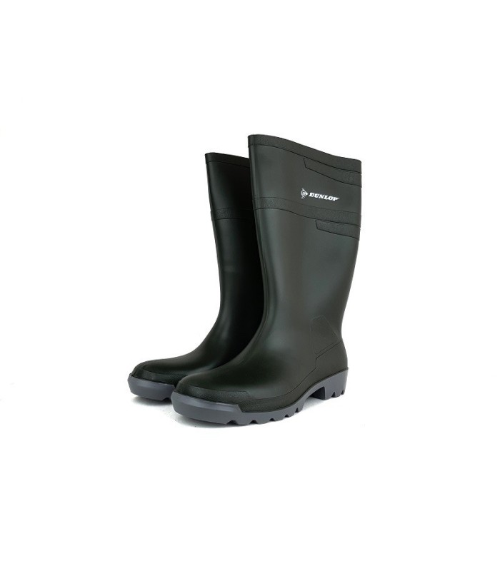 Perfiel de botas verdes dunlop para la construccion