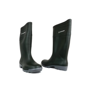 botas de aguas de caña alta para hombre fabricada por Dunlop de color verde