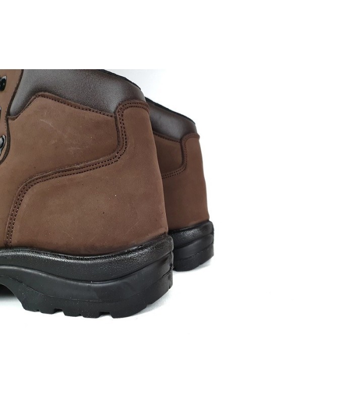 Bota de trekking o senderismo de piel marrón fabricada por Notton para hombre