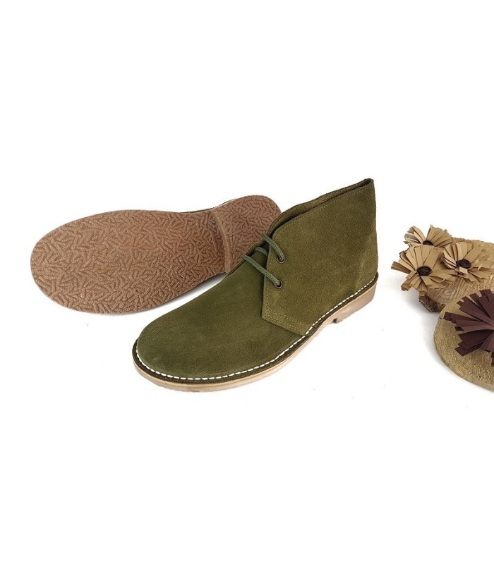 Bota safari para hombre, carapijos, pisacacas en color verde