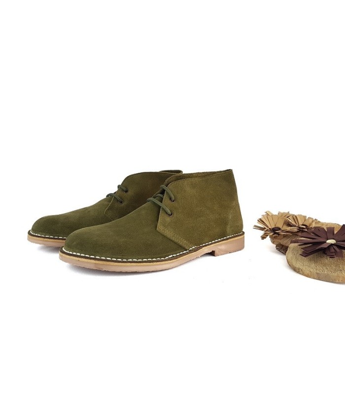 Bota safari para hombre, carapijos, pisacacas en color verde