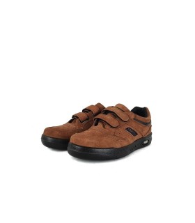 Zapatillas deportivas clásicas para hombre Ecology de Paredes en piel Serraje gris, con diseño retro y plantilla Viscoactiv.