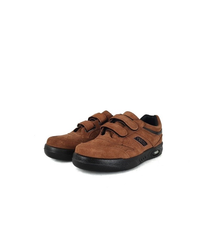 Zapatillas deportivas clásicas para hombre Ecology de Paredes en piel Serraje gris, con diseño retro y plantilla Viscoactiv.